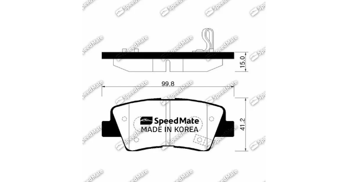 SMBPH042 - SPEEDMATE - Комплект тормозных колодок, дисковый тормоз