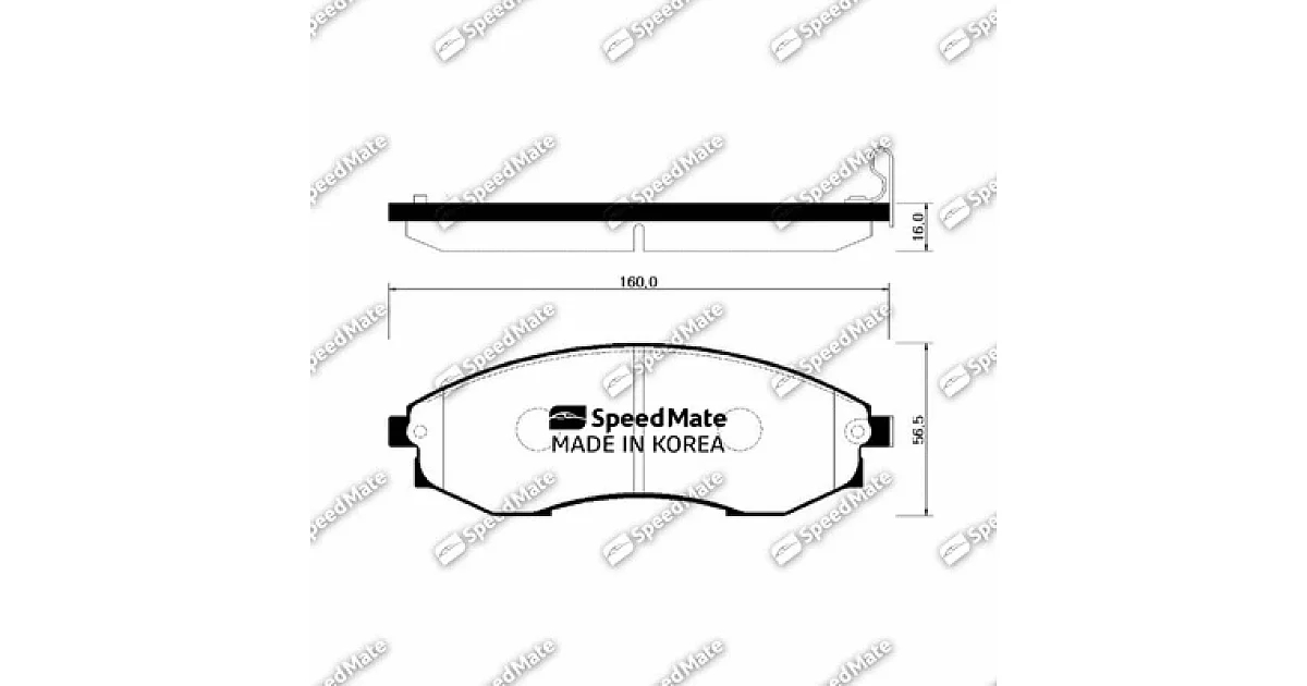 SMBPH014 - SPEEDMATE - Комплект тормозных колодок, дисковый тормоз