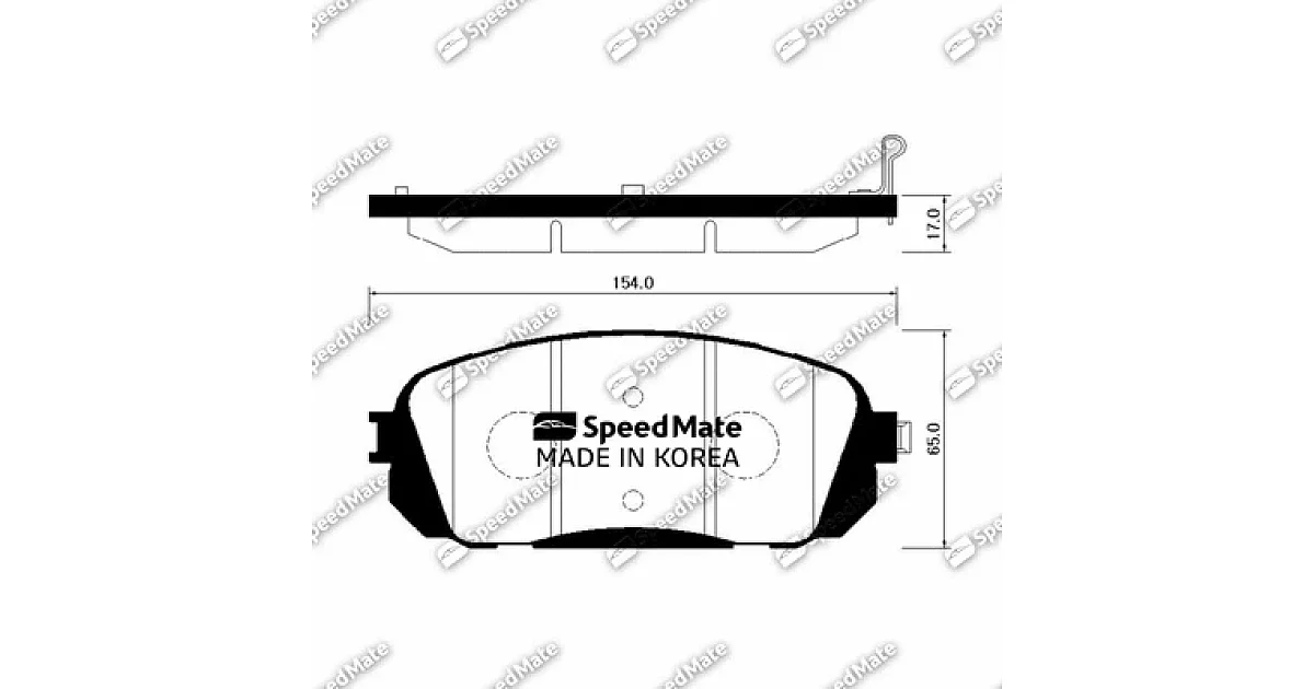 SMBPK033 - SPEEDMATE - Комплект тормозных колодок, дисковый тормоз