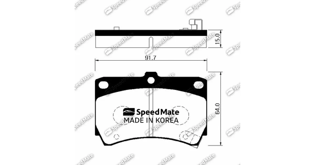 SMBPK009 - SPEEDMATE - Комплект тормозных колодок, дисковый тормоз