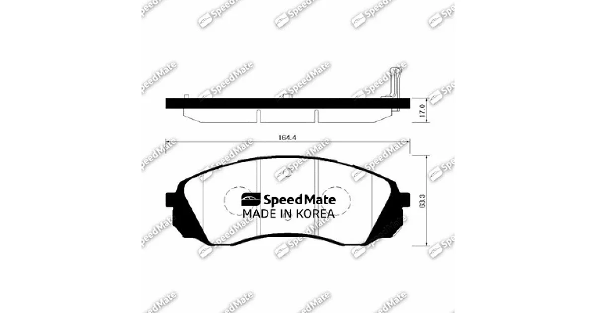 SMBPH041 - SPEEDMATE - Комплект тормозных колодок, дисковый тормоз