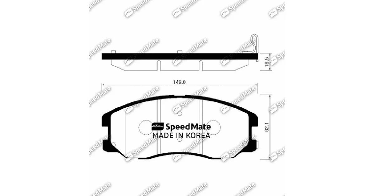 SMBPG017 - SPEEDMATE - Комплект тормозных колодок, дисковый тормоз