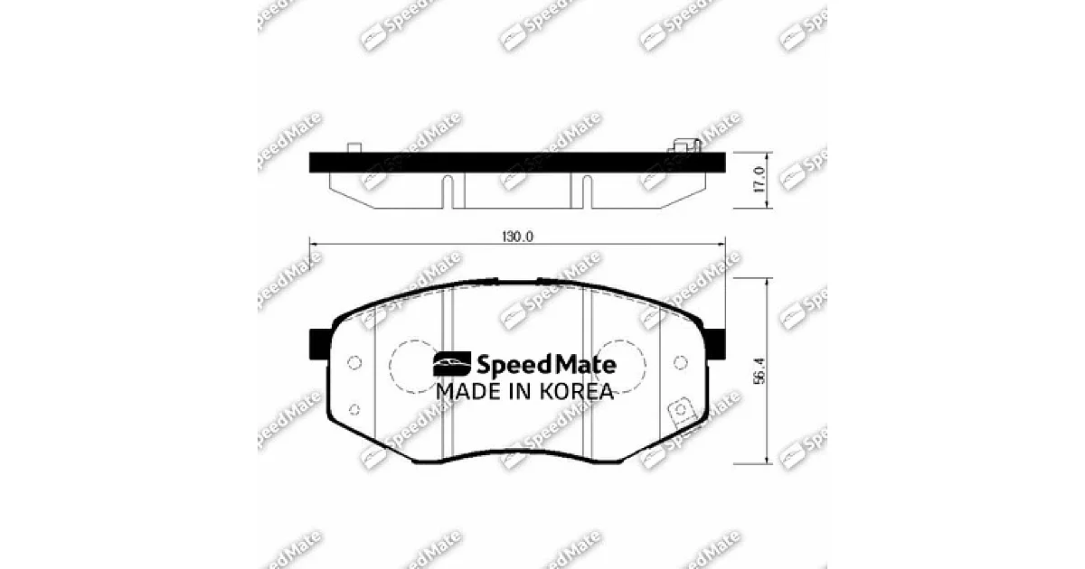 SMBPH046 - SPEEDMATE - Комплект тормозных колодок, дисковый тормоз