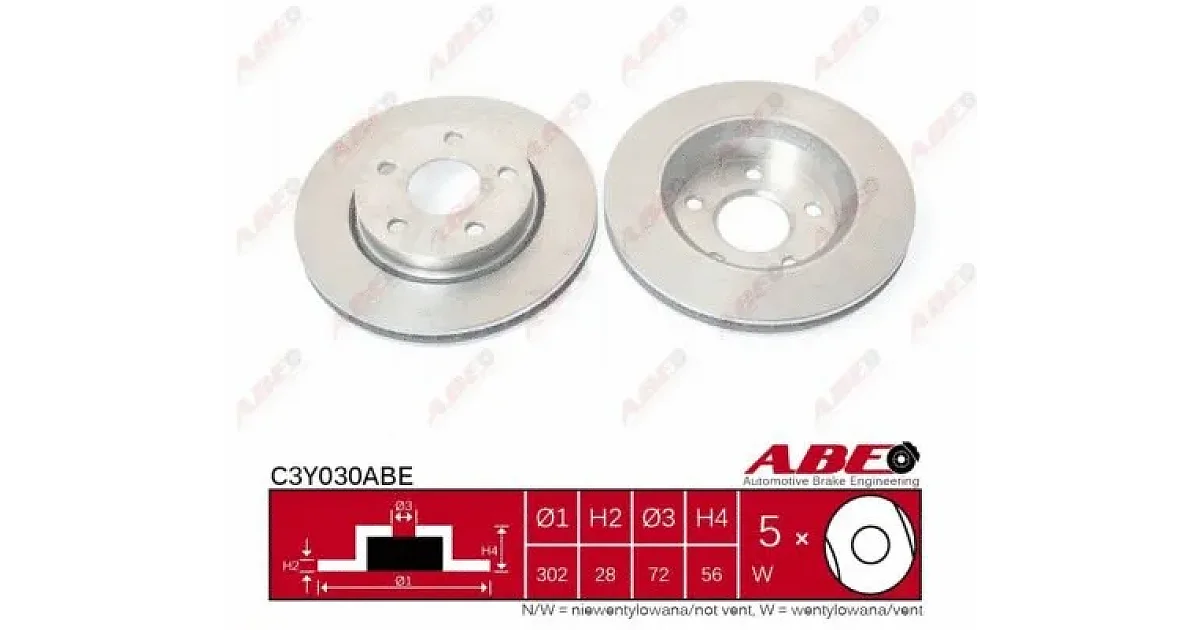 ABE C3Y030ABE, Тормозной диск