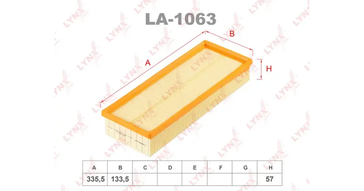 LA1063 - LYNXAUTO - Воздушный фильтр