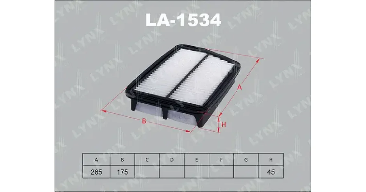 LA1534 - LYNXAUTO - Воздушный фильтр