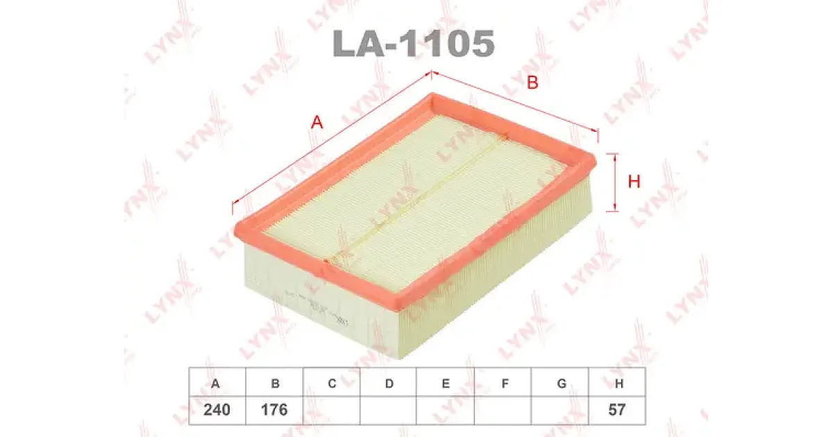 LA1105 - LYNXAUTO - Воздушный фильтр