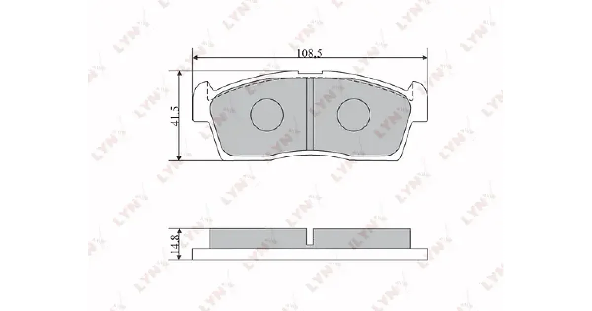 BD5107 - LYNXAUTO - Комплект тормозных колодок, дисковый тормоз