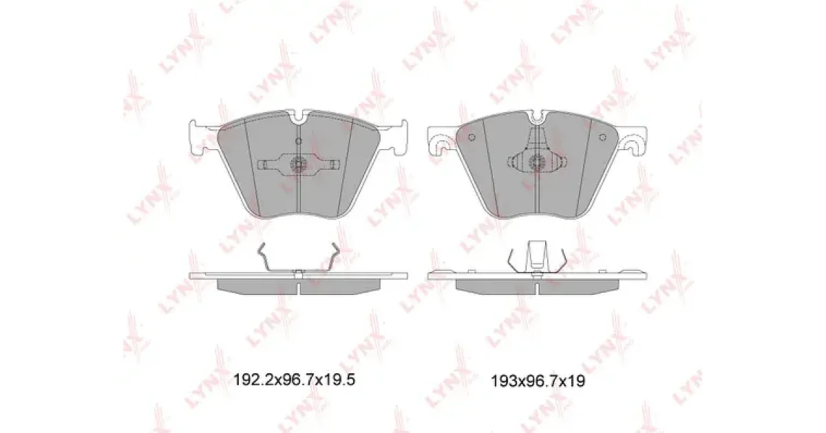 BD1432 - LYNXAUTO - Комплект тормозных колодок, дисковый тормоз