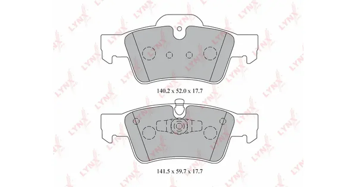 BD5332 - LYNXAUTO - Комплект тормозных колодок, дисковый тормоз