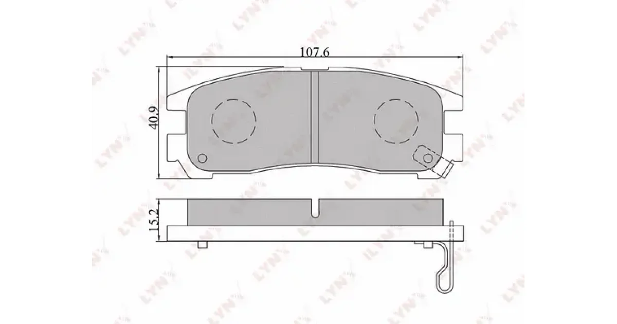 BD5508 - LYNXAUTO - Комплект тормозных колодок, дисковый тормоз