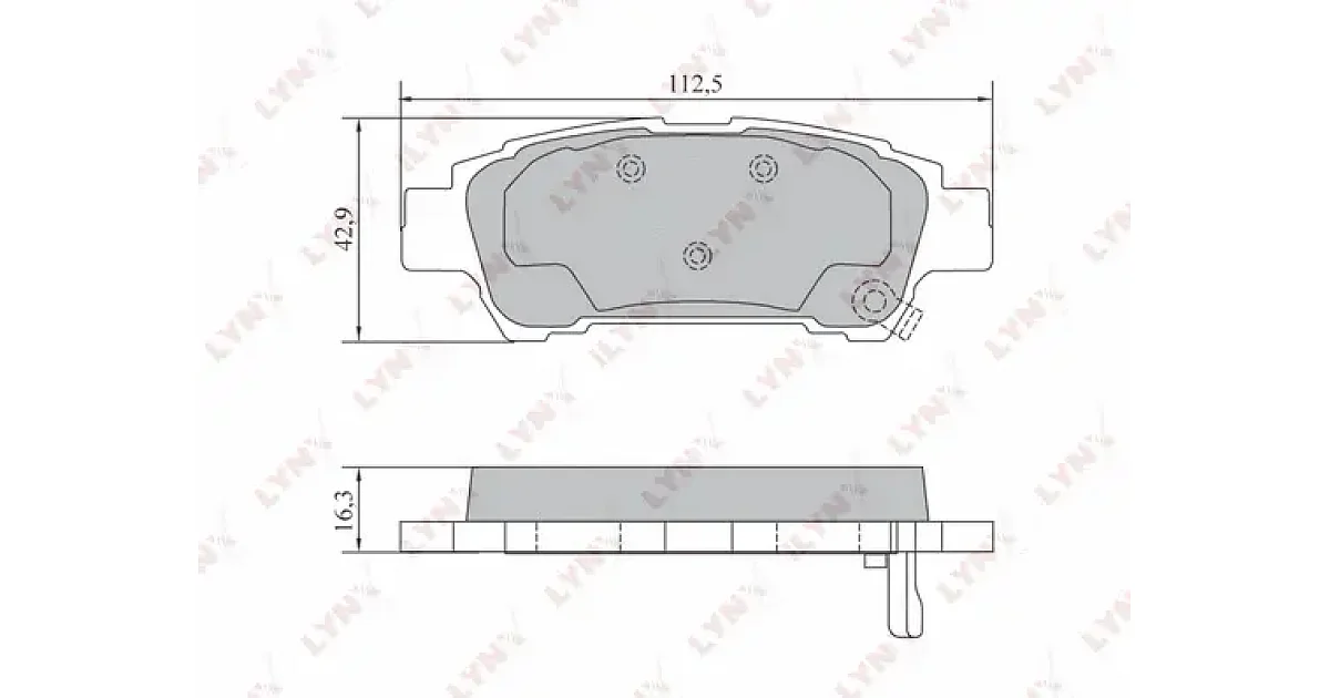BD7574 - LYNXAUTO - Комплект тормозных колодок, дисковый тормоз