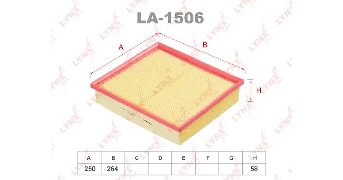 LA1506 - LYNXAUTO - Воздушный фильтр