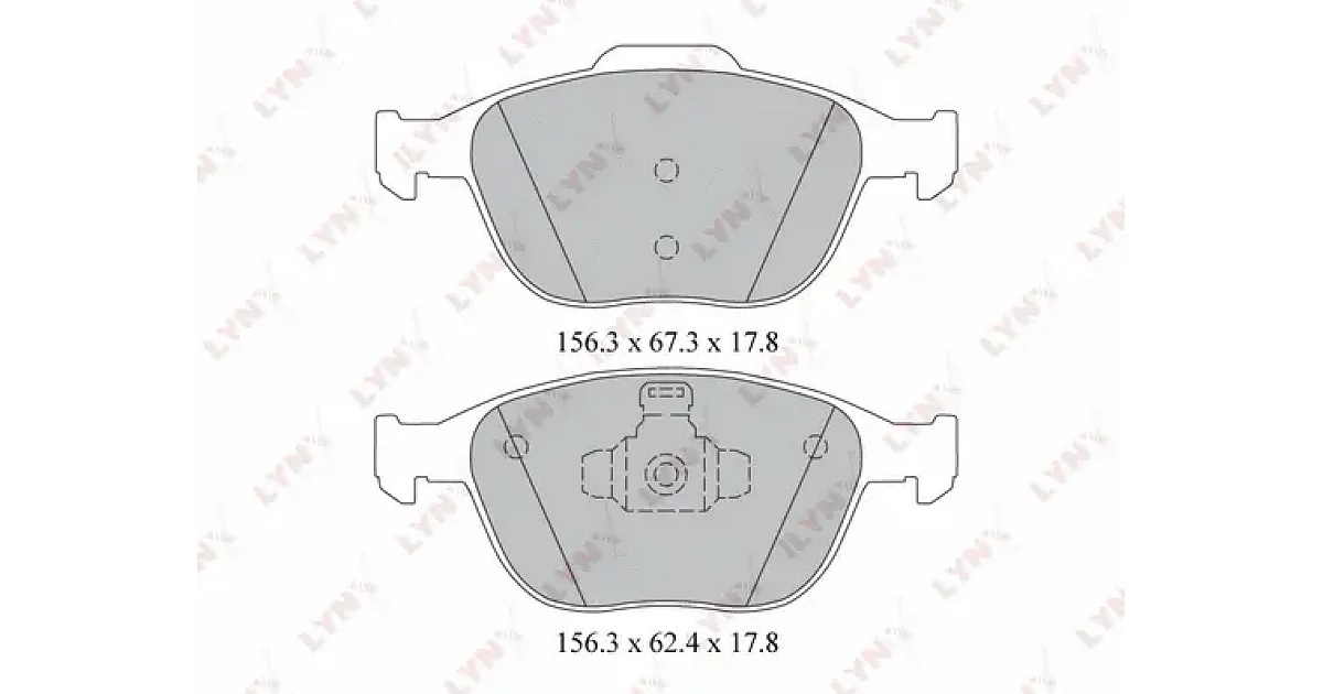 BD3022 - LYNXAUTO - Комплект тормозных колодок, дисковый тормоз