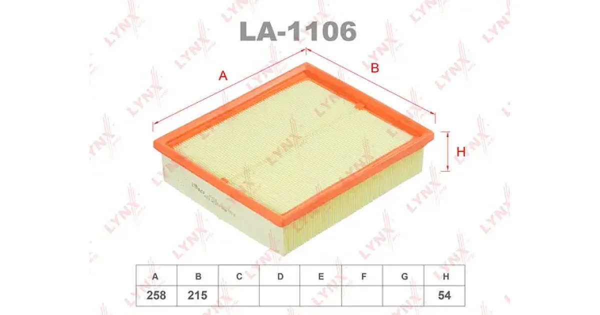 LA1106 - LYNXAUTO - Воздушный фильтр