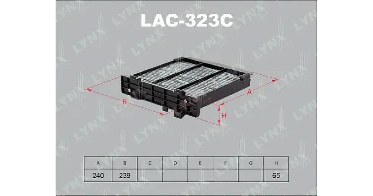 LAC323C - LYNXAUTO - Фильтр, воздух во внутренном пространстве