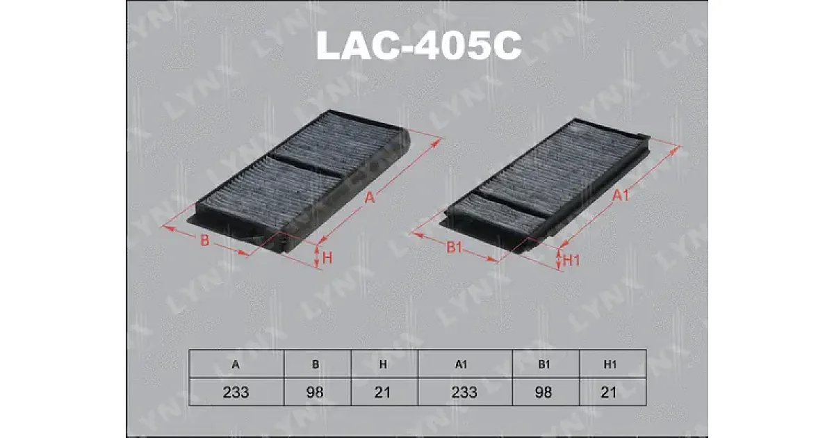 LAC405C - LYNXAUTO - Фильтр, воздух во внутренном пространстве