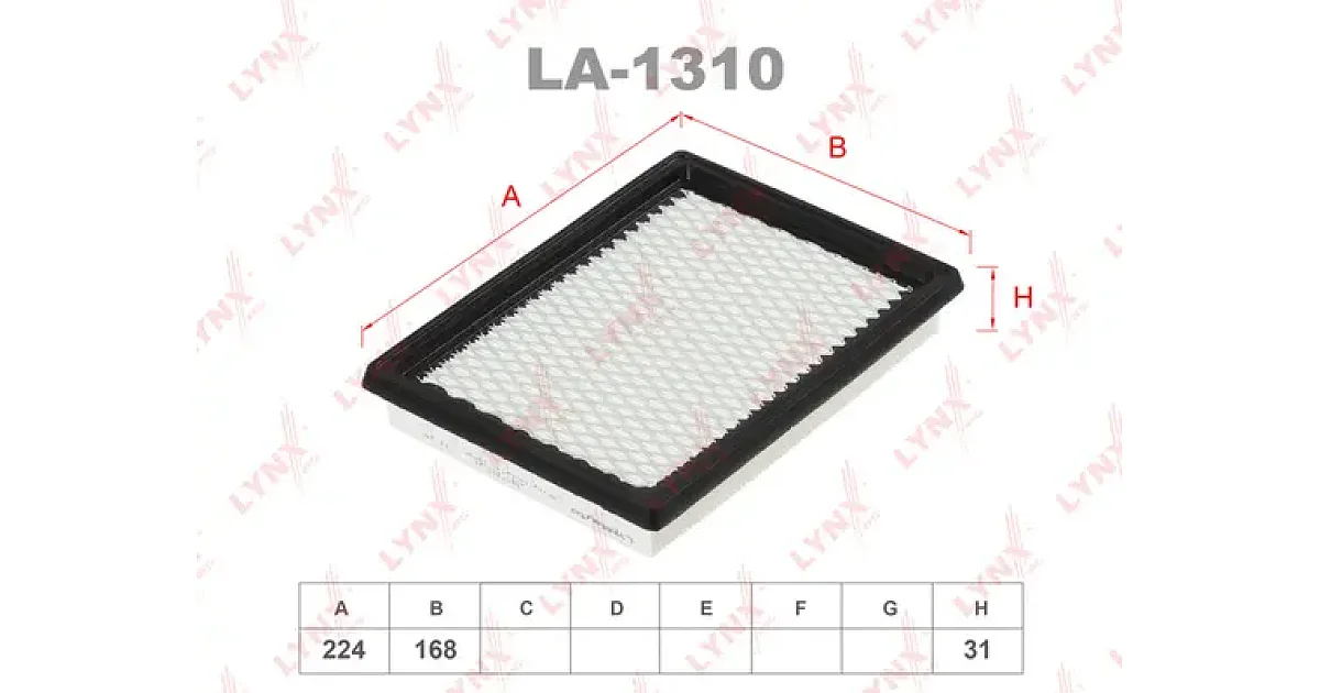 LA1310 - LYNXAUTO - Воздушный фильтр