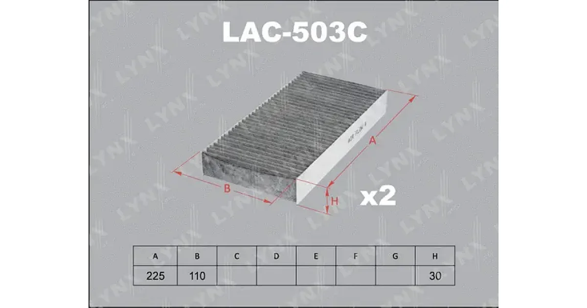 LAC503C - LYNXAUTO - Фильтр, воздух во внутренном пространстве
