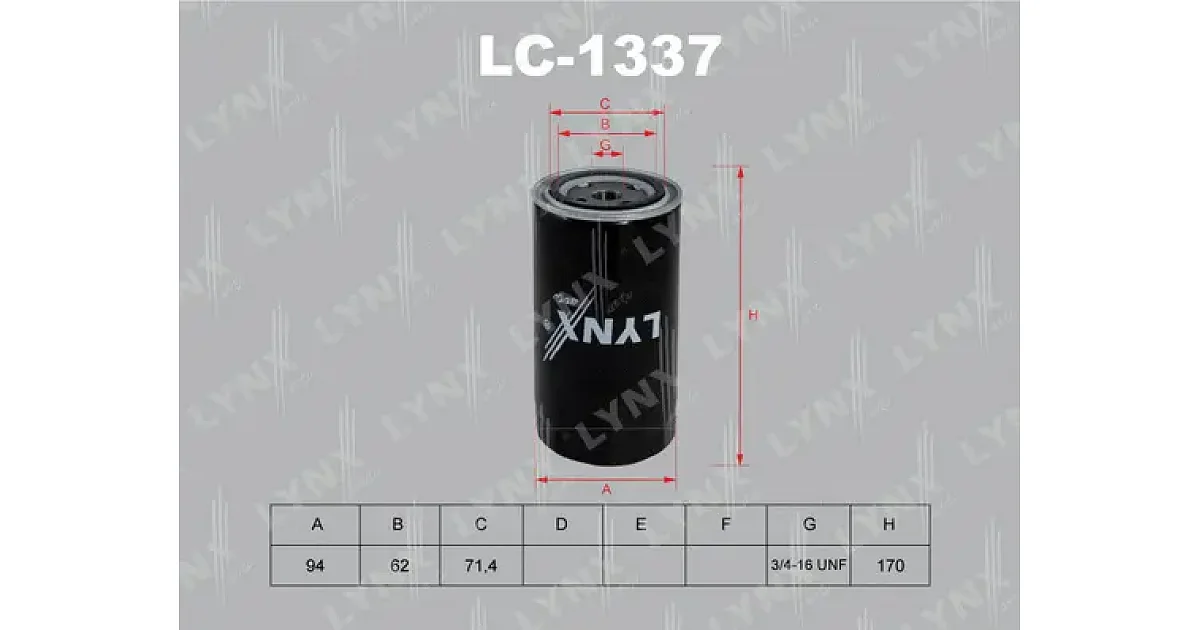 LC1337 - LYNXAUTO - Масляный фильтр
