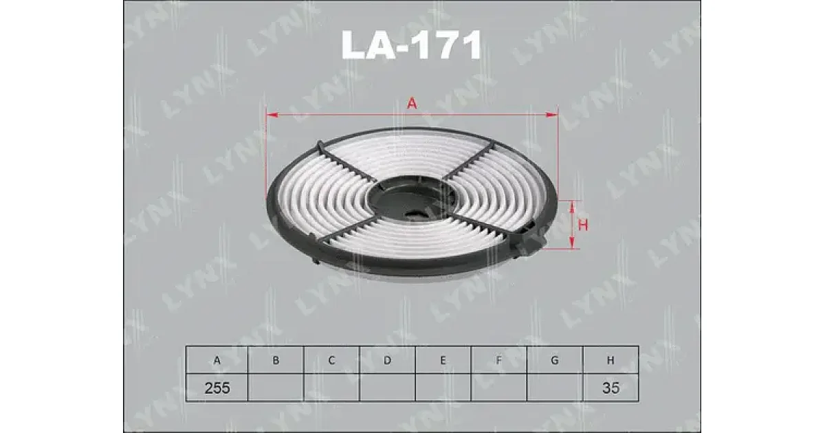 LA171 - LYNXAUTO - Воздушный фильтр