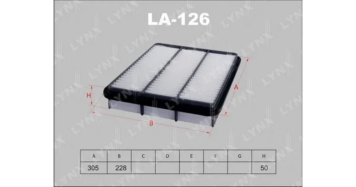 LA126 - LYNXAUTO - Воздушный фильтр