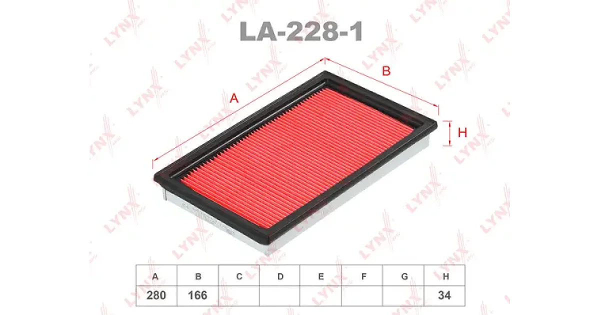 LA2281 - LYNXAUTO - Воздушный фильтр