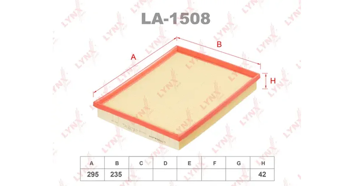 LA1508 - LYNXAUTO - Воздушный фильтр