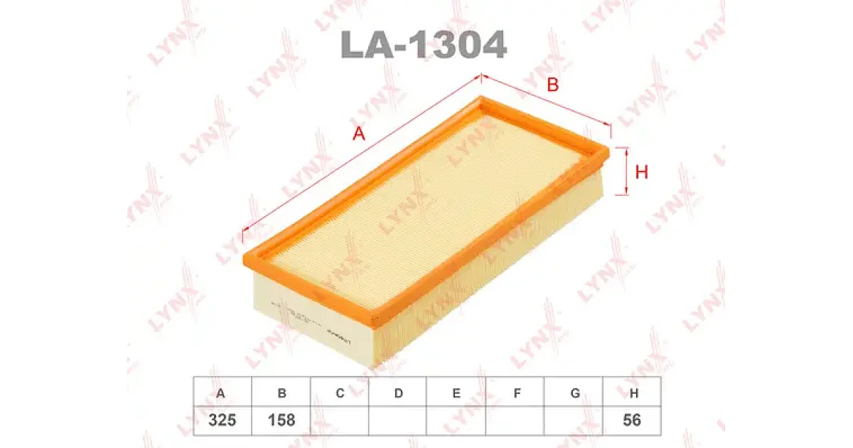 LA1304 - LYNXAUTO - Воздушный фильтр