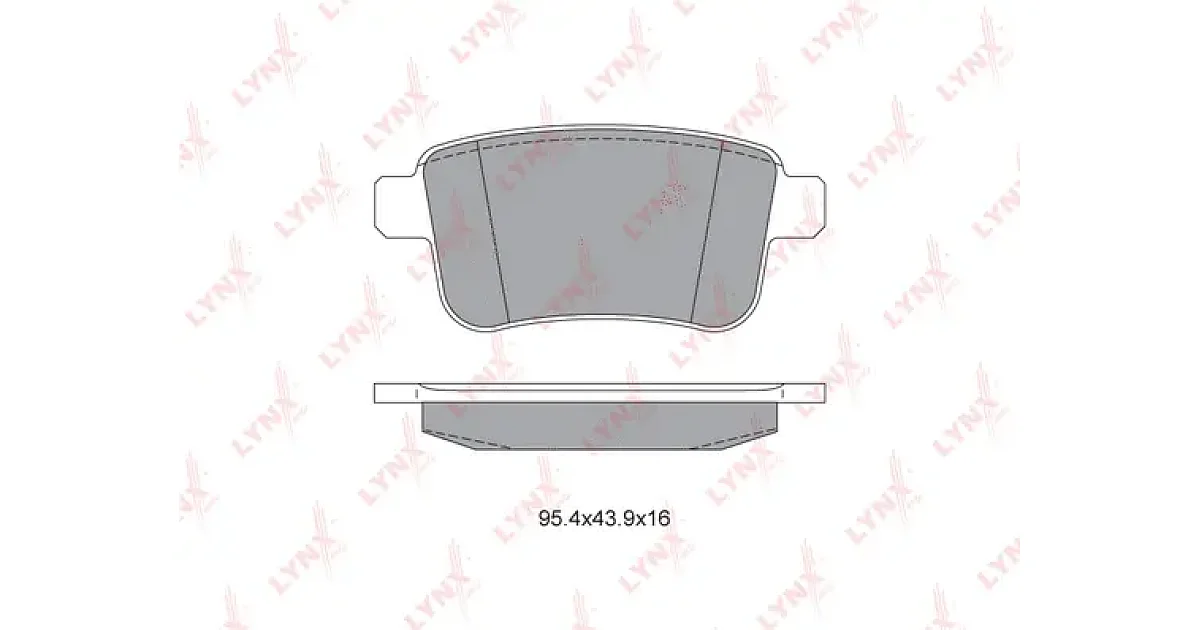 BD6319 - LYNXAUTO - Комплект тормозных колодок, дисковый тормоз