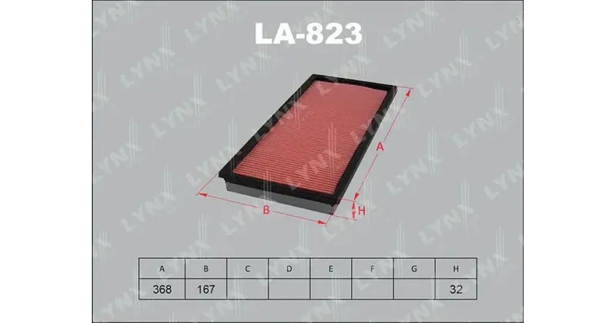 LA823 - LYNXAUTO - Воздушный фильтр
