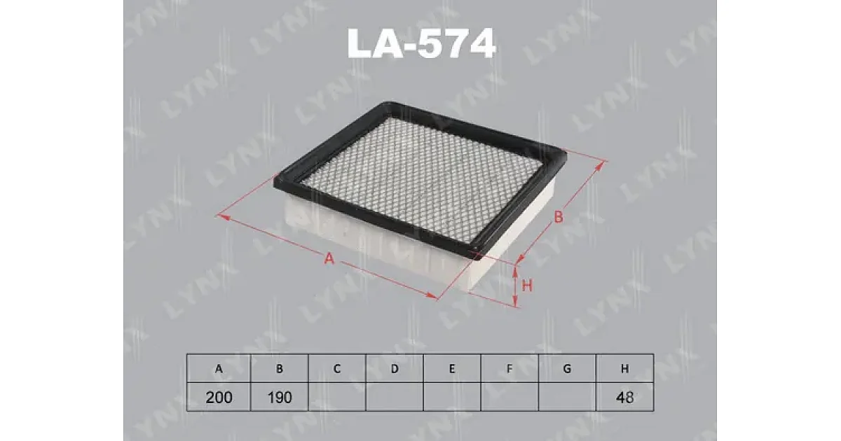 LA574 - LYNXAUTO - Воздушный фильтр