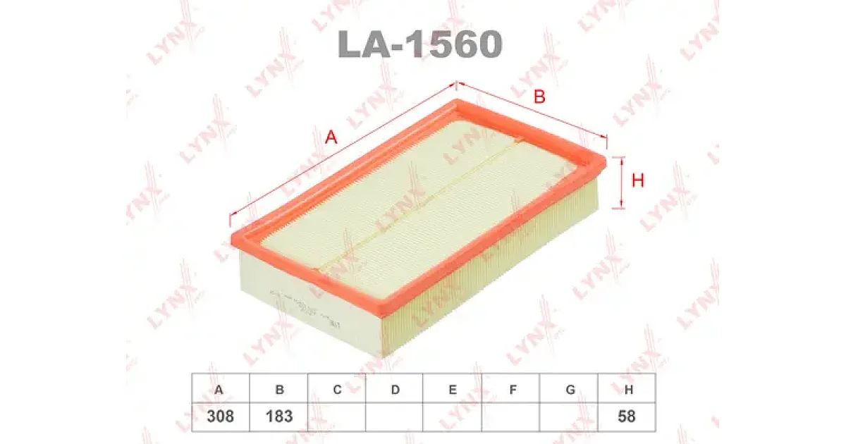 LA1560 - LYNXAUTO - Воздушный фильтр