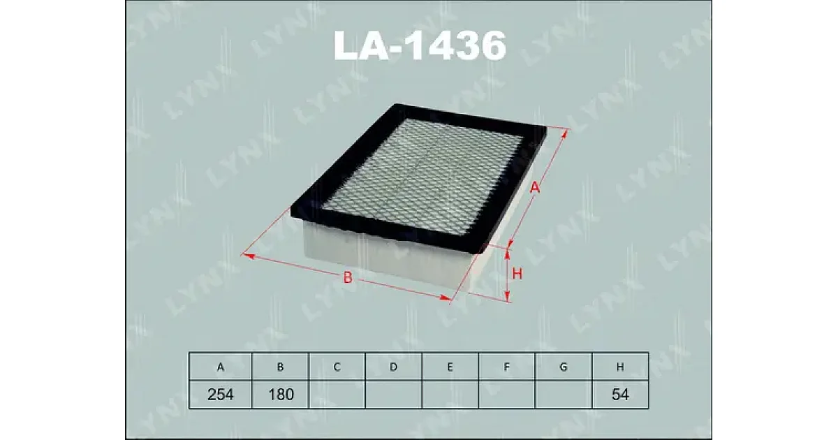LA1436 - LYNXAUTO - Воздушный фильтр
