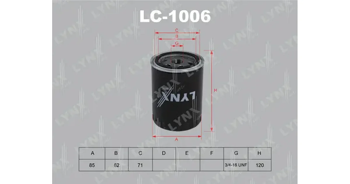 LC1006 - LYNXAUTO - Масляный фильтр