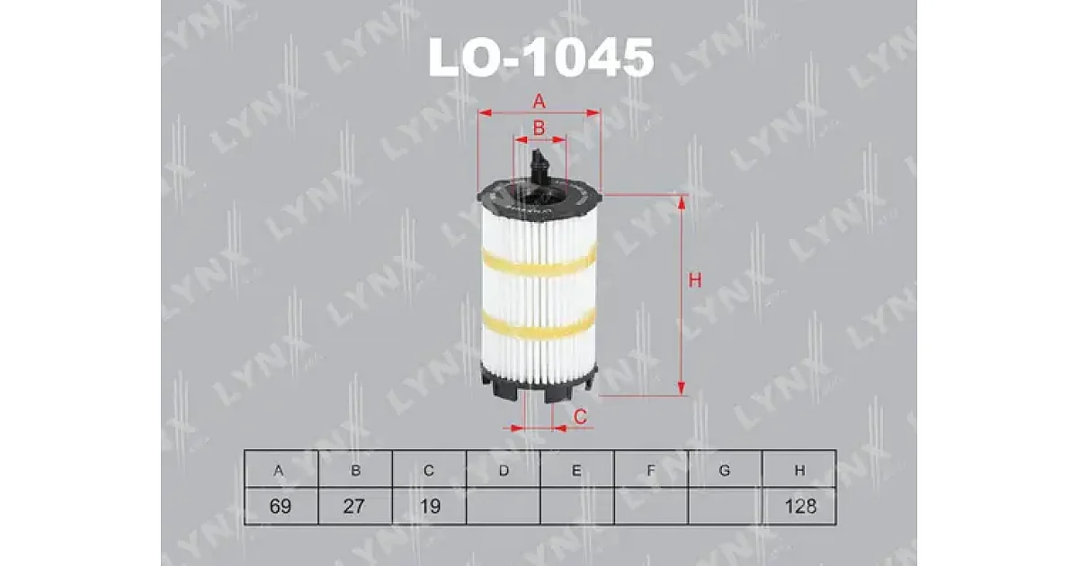 LO1045 - LYNXAUTO - Масляный фильтр