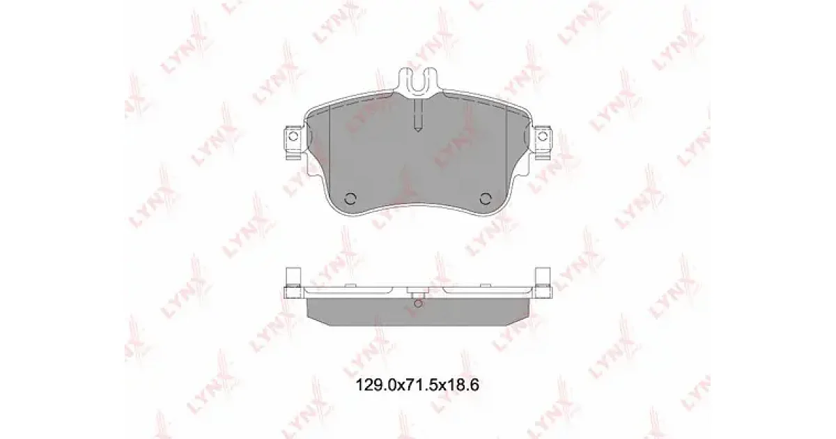 BD5357 - LYNXAUTO - Комплект тормозных колодок, дисковый тормоз