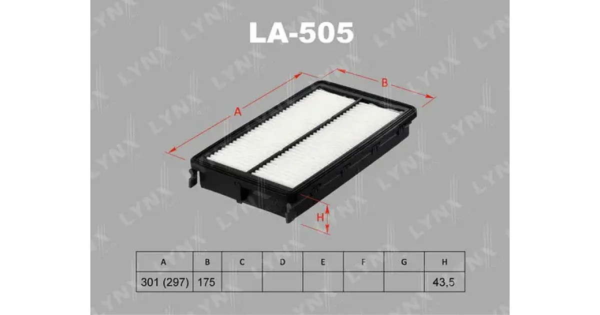LA505 - LYNXAUTO - Воздушный фильтр
