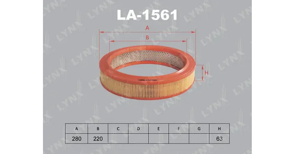 LA1561 - LYNXAUTO - Воздушный фильтр
