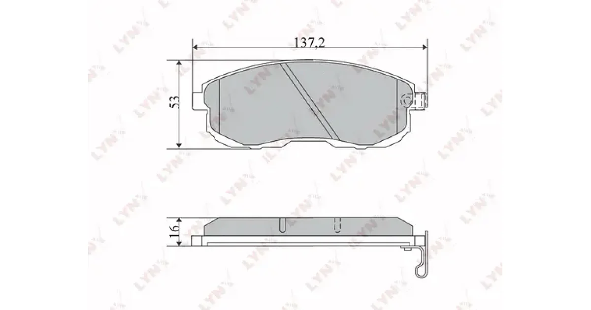 BD5724 - LYNXAUTO - Комплект тормозных колодок, дисковый тормоз