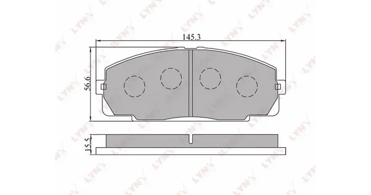 BD7508 - LYNXAUTO - Комплект тормозных колодок, дисковый тормоз
