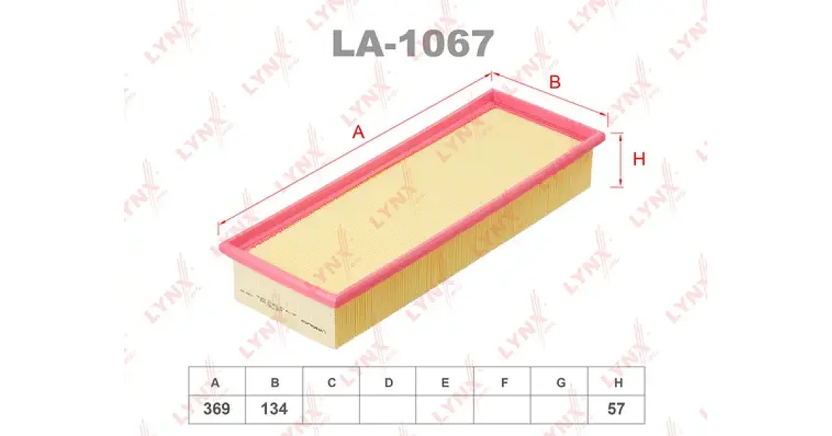 LA1067 - LYNXAUTO - Воздушный фильтр