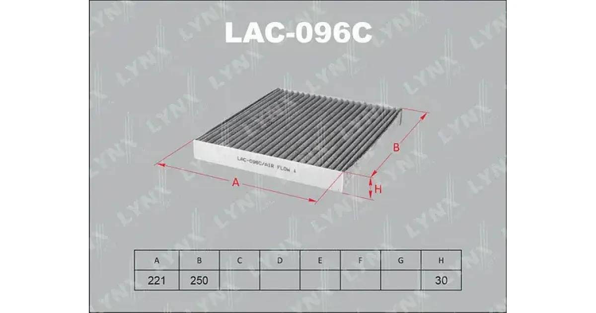 LAC096C - LYNXAUTO - Фильтр, воздух во внутренном пространстве