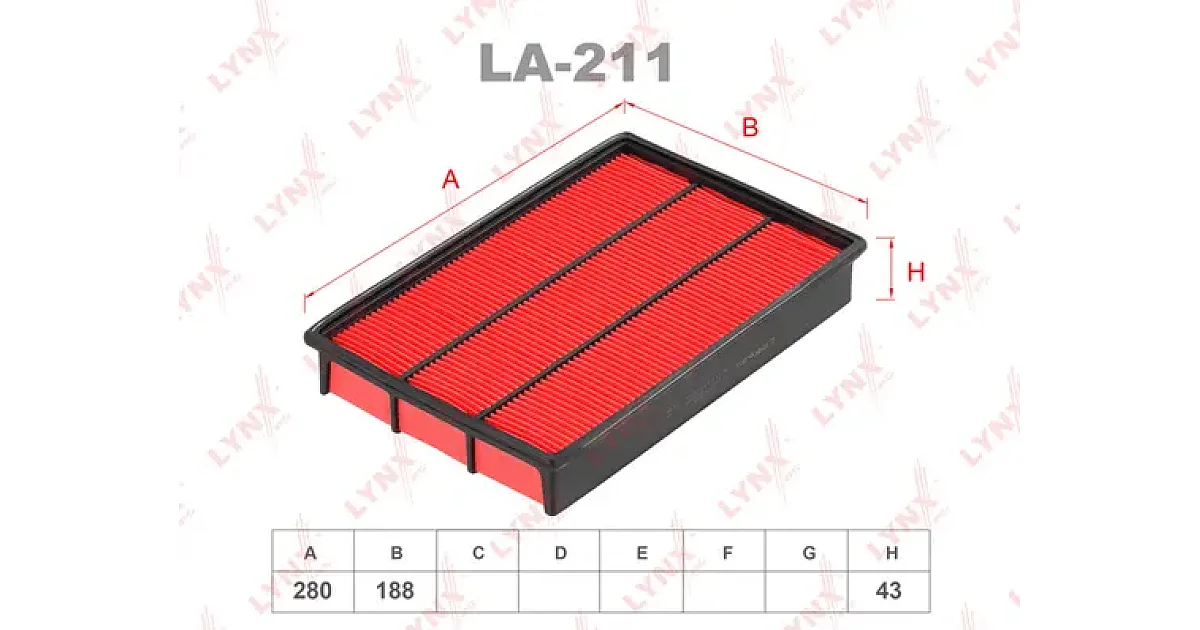 LA211 - LYNXAUTO - Воздушный фильтр