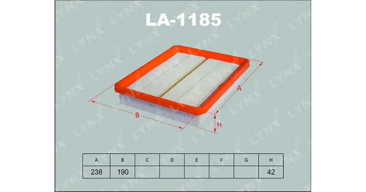 LA1185 - LYNXAUTO - Воздушный фильтр