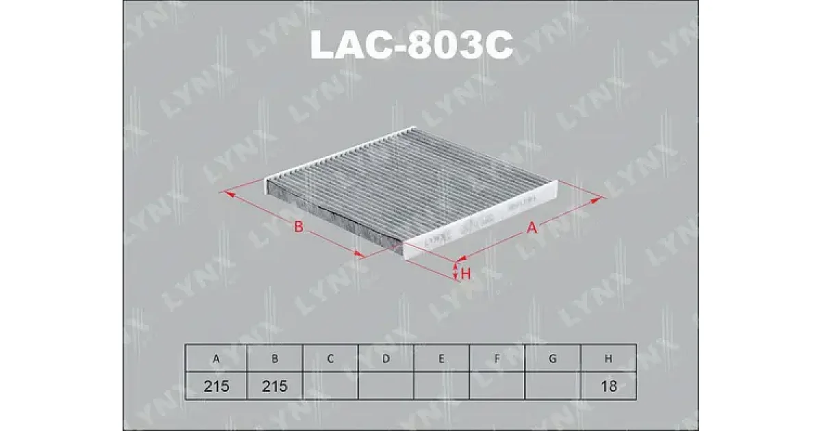 LAC803C - LYNXAUTO - Фильтр, воздух во внутренном пространстве