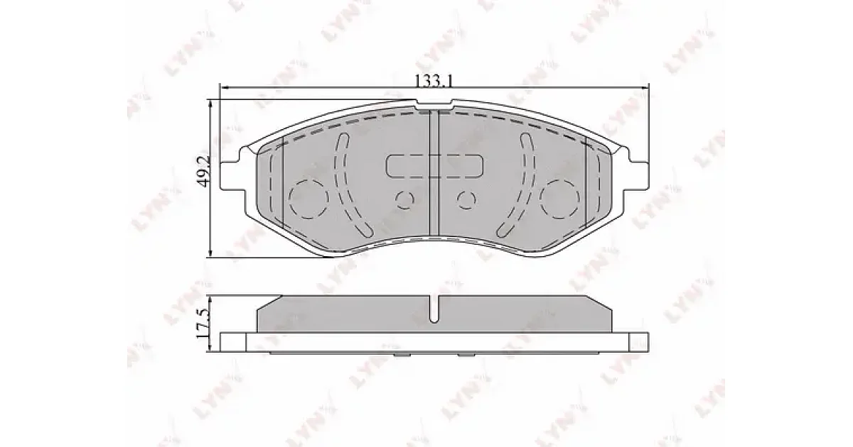 BD1803 - LYNXAUTO - Комплект тормозных колодок, дисковый тормоз