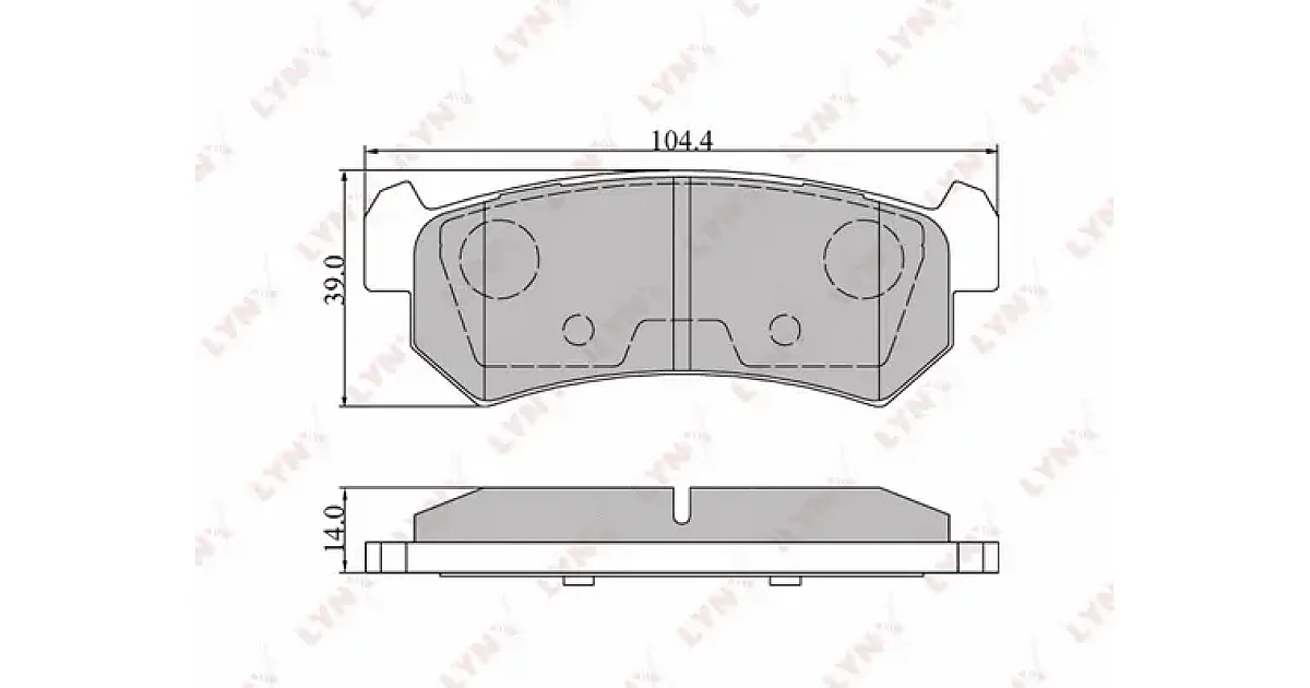 BD1807 - LYNXAUTO - Комплект тормозных колодок, дисковый тормоз