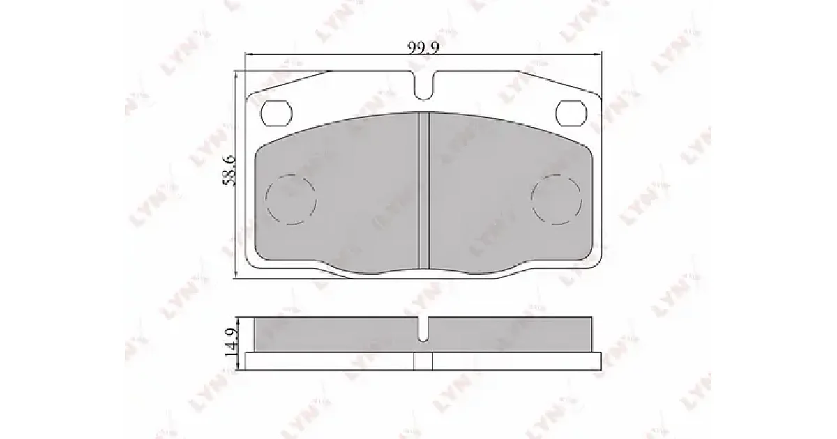 BD5905 - LYNXAUTO - Комплект тормозных колодок, дисковый тормоз