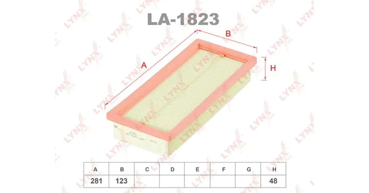 LA1823 - LYNXAUTO - Воздушный фильтр
